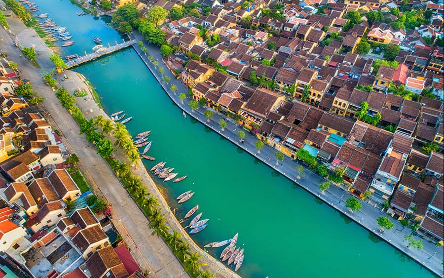 hoi an ancient town sky view